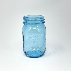 Ball Perfect Mason Canning Jar Pint 16 Oz USA NO LID Blue Turquoise Aqua